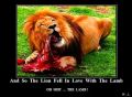 Lion and lamb...
